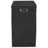 Collapsible Double Laundry Hamper with Removable Liners & Magnetic Lid – Black (25.5” x 25”)